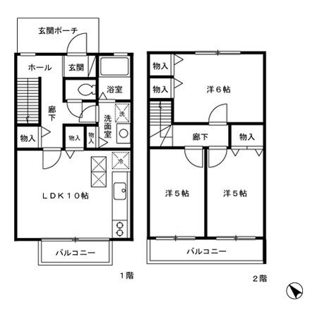 メゾンメルベーユＭの物件間取画像